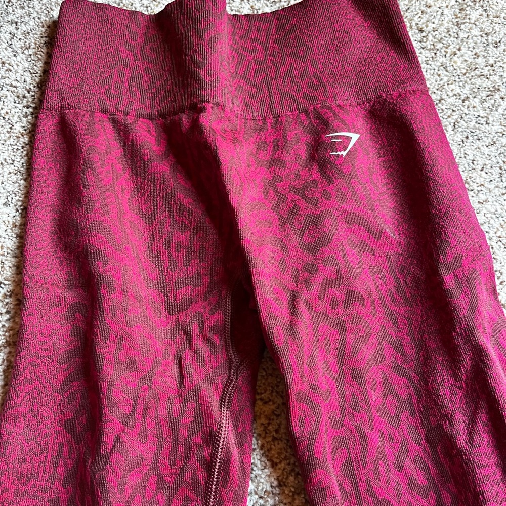 Gymshark Adapt Animal Seamless Leggings Cherry Brown